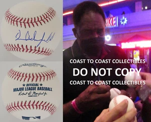 Dave Winfield New Yankees San Diego Padres signed MLB baseball COA exact proof - Picture 1 of 3
