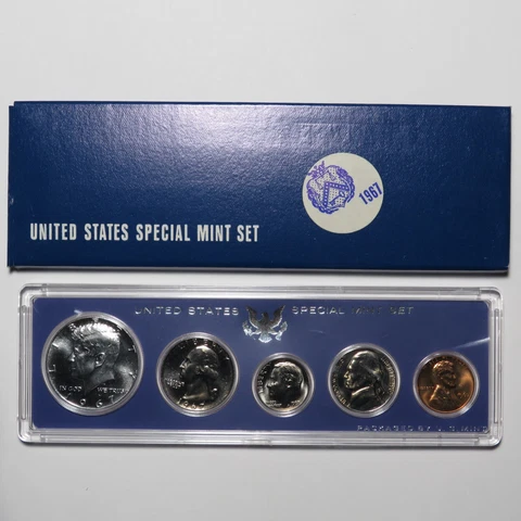 1967 US Special Mint Set - SMS UNC Coins w/ Box Cover