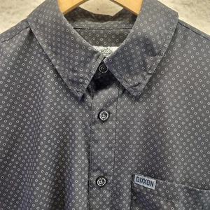 Camisa Dixxon The West End Grande Hombre Negra Manga Corta Bolsillo con Botones - Imagen 1 de 22