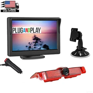5'' Monitor Dual Mounts Reversing Backup Camera For Chevrolet Express GMC Savana - Picture 1 of 12