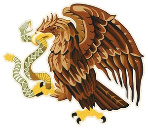 0873 Aguila Mexicana Sticker, Waterproof, Laminated, Mexican Eagle - Picture 1 of 1