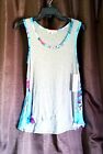 Wishful Park Women's Sleeveless Tank Top With Floral Trim, Size Small (Junior's)
