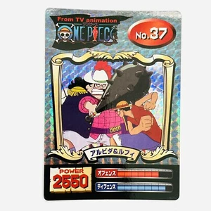 No.37 Luffy Alvida Holo ONE PIECE Large Trading Card Japan 2000 Vintage Rare - Picture 1 of 4