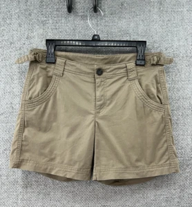 Pantaloncini chino Athleta donna taglia 8 cotone biologico kaki vita regolabile outdoor - Foto 1 di 12