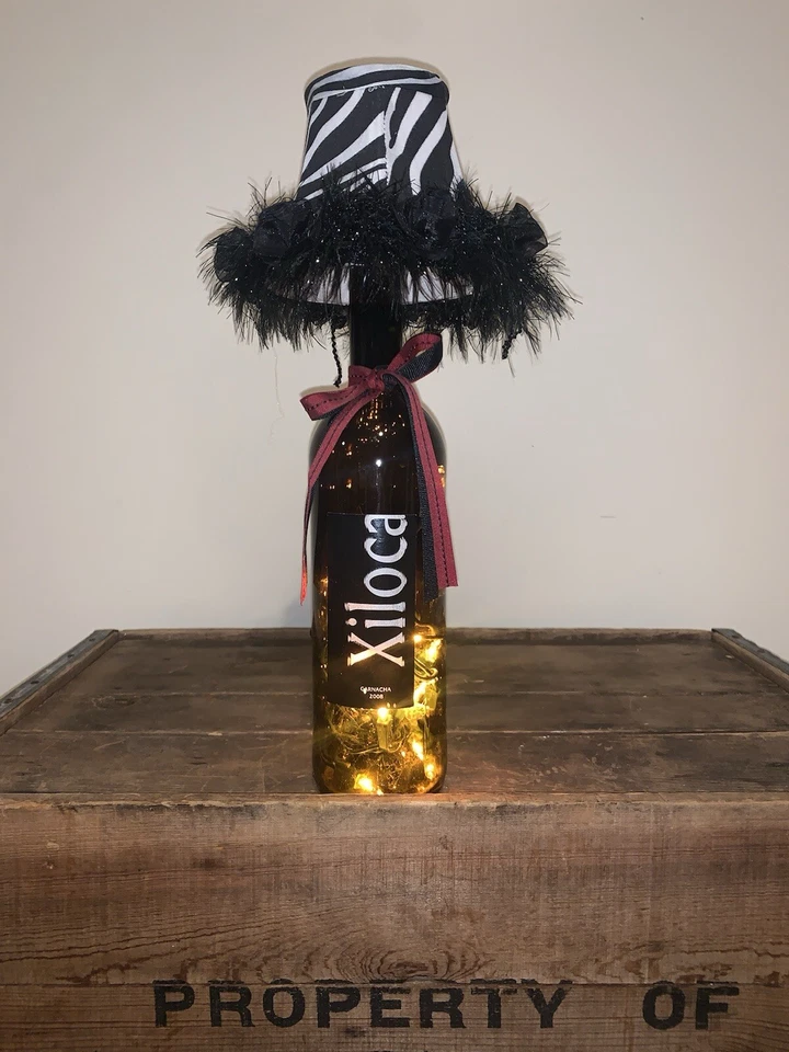 Unique & Elegant Handmade In The USA Wine Bottle Lamp (Bulbs + Plug Included) - Image 1 of 1