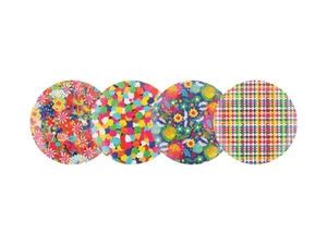 Maxwell & Williams Donna Sharam Byron Melamine Plate Set of 4 Assorted 28cm - Picture 1 of 3