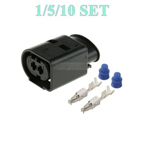 TE Connectivity/AMP 2 Pin Female Waterproof Sealed Connector Socket for VW Audi - Picture 1 of 4