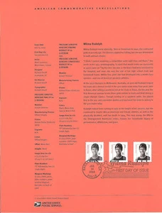 #0425 23c Wilma Rudolph Olympian #3422 pagina ricordo - Foto 1 di 1