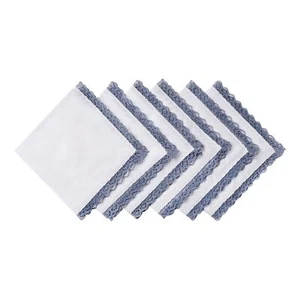Women’s Handkerchiefs 100% Cotton Ladies Embroidery Handkerchiefs Dainty Lace... - Picture 1 of 6