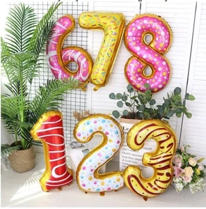 32"  Giant Balloon Foil Helium Happy Birthday Number Party Fun Air Décor - Picture 1 of 13