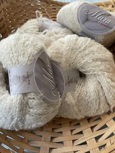 Mara By Bremont Alpaca / Silk/ Linen Yarn- 4 Balls Creamy White - Picture 1 of 16