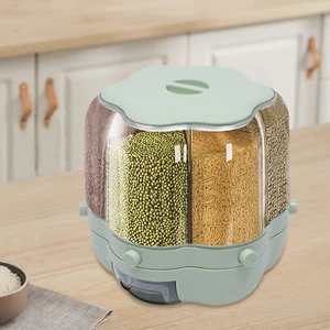 Dispensador de cereales Dispensador de cereales 6 en 1 Dispensador de cereales Recipiente de alimentos - Imagen 1 de 14