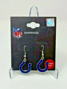 Indianapolis Colts NFL Team Logo, Licensed Dangle Style Earrings - Picture 1 of 1
