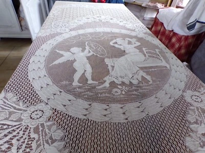 dessus de Lit  en Filet 256 cm x 210 cm Motifs Angelots - Photo 1/4