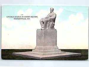 Postcard Kentucky Lincoln Statue In Court Square Hodgenville, KY - Picture 1 of 3