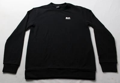 Top Asics Para Hombre Suave Manga Larga Gráfico Sudor Cuello Redondo WR4 Negro Pequeño Nuevo con Etiquetas Foto 1 de 3