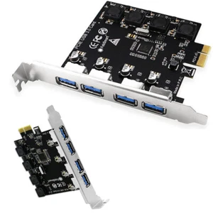 PCI-E Express USB 3.0 Controller Adapter Ports Adapter Hub Expansion Card - Picture 1 of 9