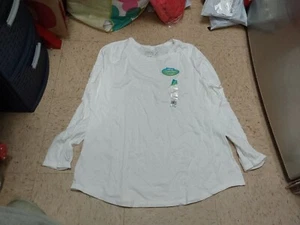 Nueva con etiquetas Camiseta Hanes Plus L/S Blanca XXL - Imagen 1 de 2