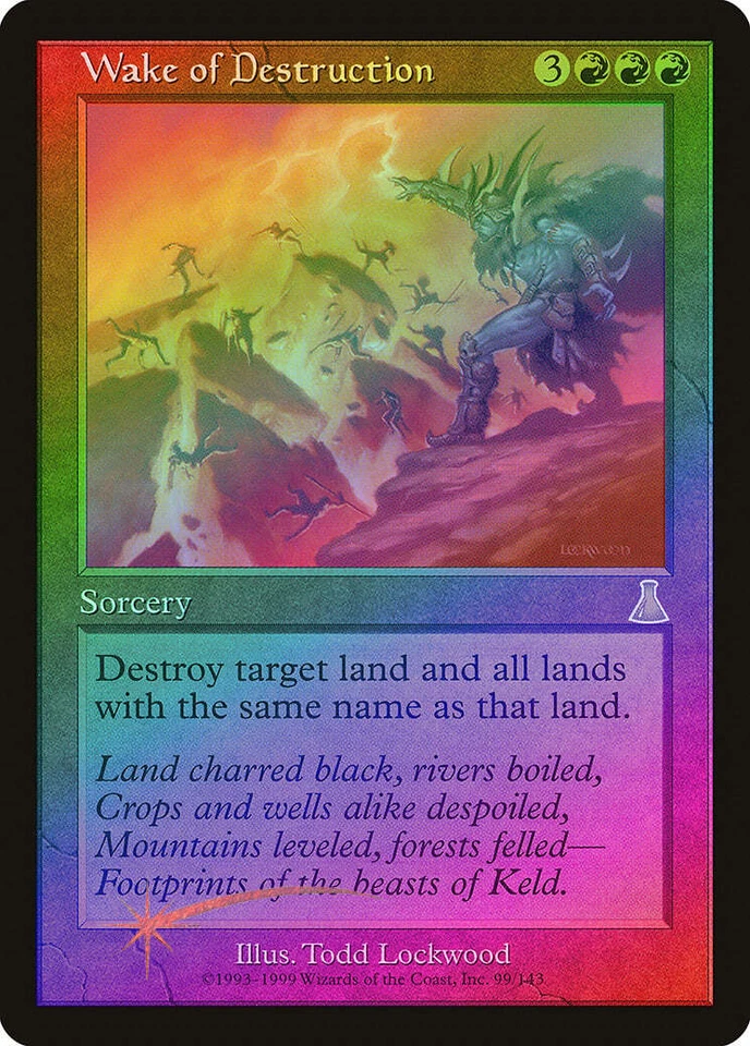 Wake of Destruction FOIL Urza's Destiny HEAVILY PLD Red Rare MAGIC CARD ABUGames - Image 1 of 1