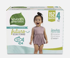 Pack Of 27 Seventh Generation Chlorine-Free Diapers Sensitive Protection Size 4