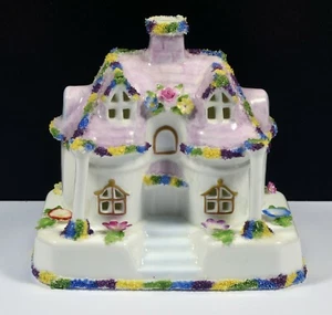 Precioso quemador de pastillas vintage Coalport ~ The Country Cottage - Imagen 1 de 5