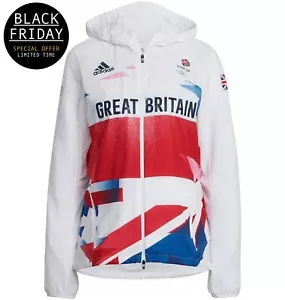 adidas Team GB Women's Podium Jacket - Great Britain Top - Black Friday Sale - Picture 1 of 5