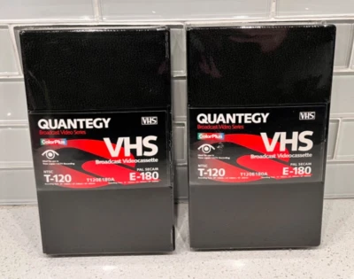 2 NEW Sealed Quantegy Broadcast Videocassette Colorplus VHS Blank Tape E-180 - Image 1 of 4