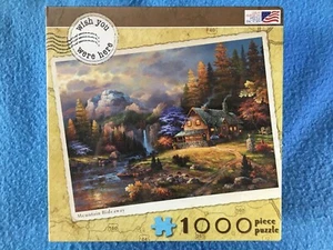 MOUNTAIN HIDEAWAY Postcard Puzzle 1000 Pieces Great American 2009 NEW Sealed - Picture 1 of 2