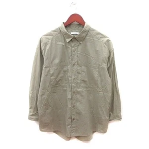 JOURNAL STANDARD shirt long sleeve khaki MS Used f63db7edb0f757b32694ad68a641c33 - Picture 1 of 6