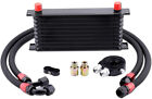 LokoCar Universal Transmission Oil Cooler Filter Adapter Kit 10 Rows AN10 Black