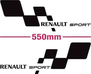 bandiera renault sport, clio megan twingo 2x 550mm loghi, in qualsiasi colore lucido/opaco - Foto 1 di 5