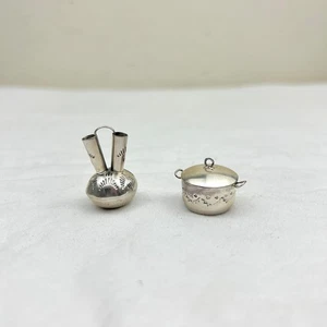Miniatur Navajo Sterling Vase & Deckeltopf von Elizabeth Whitman - Bild 1 von 8