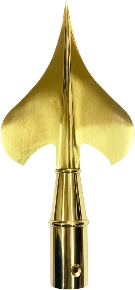 Lanza militar de latón dorado para cubierta de poste de bandera interior o tapa de remate de asta de bandera de desfile Foto 1 de 4