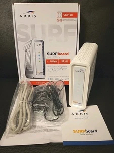 ARRIS Surfboard SB6190 - 32x8 Docsis 3.0 Cable Modem HD Video Streaming Gaming - Picture 1 of 13