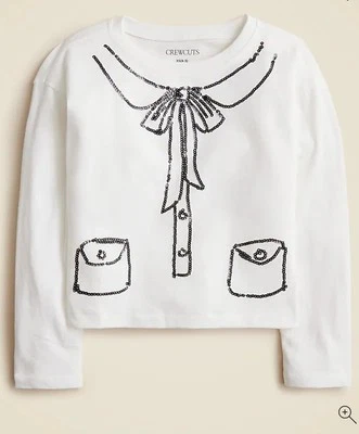 Nuevo con etiquetas J. Crew Niñas Manga Larga Lentejuelas Dama Chaqueta Camiseta Talla Mediana  Foto 1 de 4