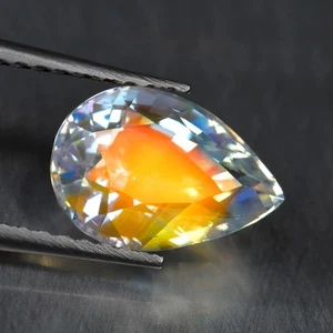 1,96Ct Fünf-Sterne Top Fire_100% natürlicher unbeheizter REGENBOGEN Mondstein_Madagaskar - Bild 1 von 2