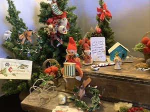 2157🌟Vintage Christmas Feather Tree Ornaments Spun Cotton Santas Seals Lot (25) - Picture 1 of 16