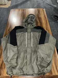 Columbia Jacket Mens XL Windbreaker Rain Coat Hooded Omni Tech Zip Nylon Green - Picture 1 of 7