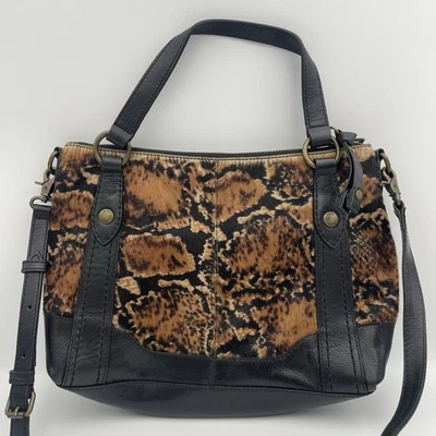 Frye Melissa Peluquería Mediana Bandolera Cuero Cartera Bolso Negro - $348 Foto 1 de 4