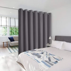 Patio Door Curtain Sound Blocking, Bedroom Privacy Room Divider Curtain Scree... - Picture 1 of 8