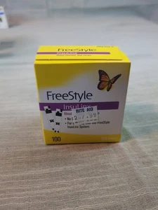 NEW Freestyle InsuLinx Blood Glucose Test Strips 100ct EXP 1/31/26 FREE SHIPPING - Picture 1 of 2