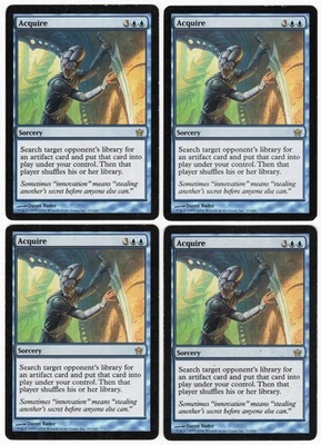 Acquire x4 4x 2004 Fifth Dawn PLAYSET Blue Rare Sorcery MTG LP AZ2 - Image 1 of 2