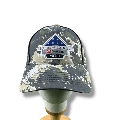 NWOT 2019 NASCAR Atlanta Motor Speedway Folds Of Honor QT QuikTrip 500 Camo Hat - Изображение 1 из 4