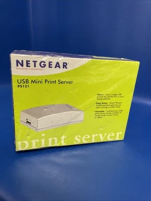 Netgear USB Mini Multi Function Print Server PS121NA. NEW. - Image 1 of 3