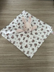 Little Nutmeg Morrisons White Floral Rabbit Bunny Comforter Soft Toy - Picture 1 of 18