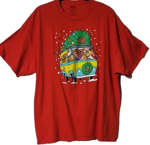 Scooby-Doo XXL Red Short Sleeve Christmas Graphic Tee - Picture 1 of 4
