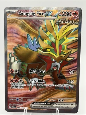 Gouging Fire ex 188/162 Sv05: Temporal Forces Holo Pokemon TCG - Image 1 of 2