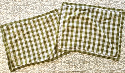 Juego (2) fundas de almohada estándar de lino Serena & Lily Hyannis Green Grove precio de venta sugerido por el fabricante $300 Foto 1 de 4