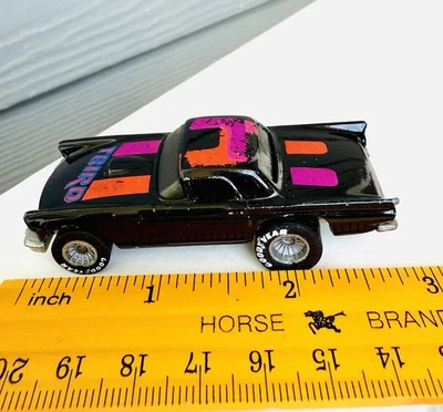 Hot Wheels Real Riders 1986 57 T-Bird Real Rubber Tires Rare Black w/ Gray Hubs - Image 1 of 4