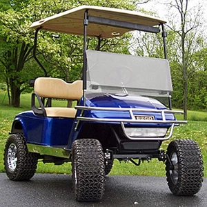 EZGO TXT Golf Cart Windshield 3/16 Inch Clear Fold Down Fits 1994.5-2013 - Picture 1 of 2